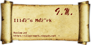Illés Márk névjegykártya